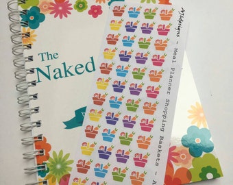 AJ6D405, Meal Planner Shopping Basket, Planner stickers.