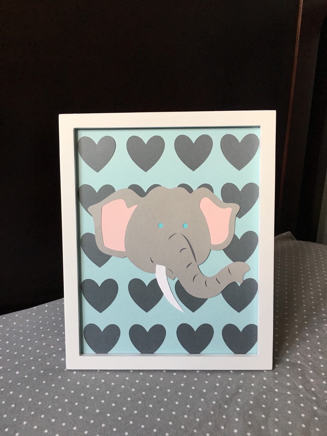 Elephant nursery baby boy decor framed set of 4 by BaxterBabyDecor