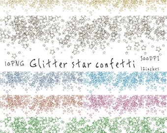 80% OFF SALE , Glitter star confetti clip art , Digital clipart , Confetti Clipart , Clip art , glitter Clipart ,glitter PNG ,Star clip art
