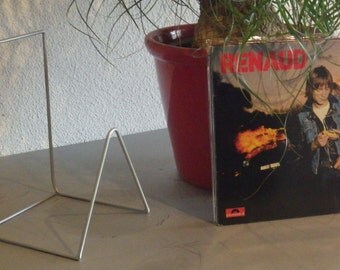 Rack Vinyl Record Storage System to display LP collection Shelf in crude steel and design style filledefer83