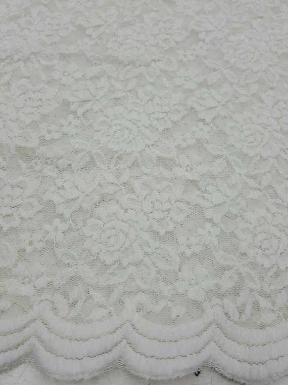 Fancy Scalloped Lace Fabric Sold by the Yard /Craft by ABfabric16
