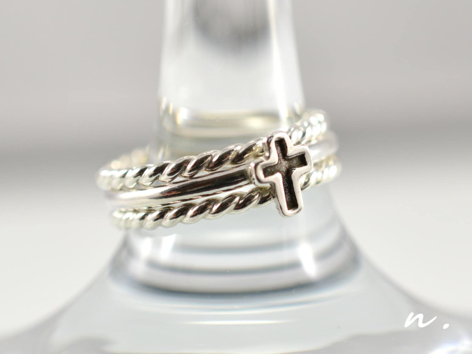 Cross ring Christian ring Promise ring Tiny cross ring