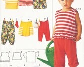 Sewing Pattern – Cropped Pants, Short Sleeve Top, Shorts, Pants With Rolled Cuff – Burda 4832 – Infant, Toddler Size – Childrens' Clothing Sewing Pattern – Cropped Pants, Short Sleeve Top, Shorts, Pants With Rolled Cuff – Burda 4832 – Infant, Toddler Size – Childrens' Clothing