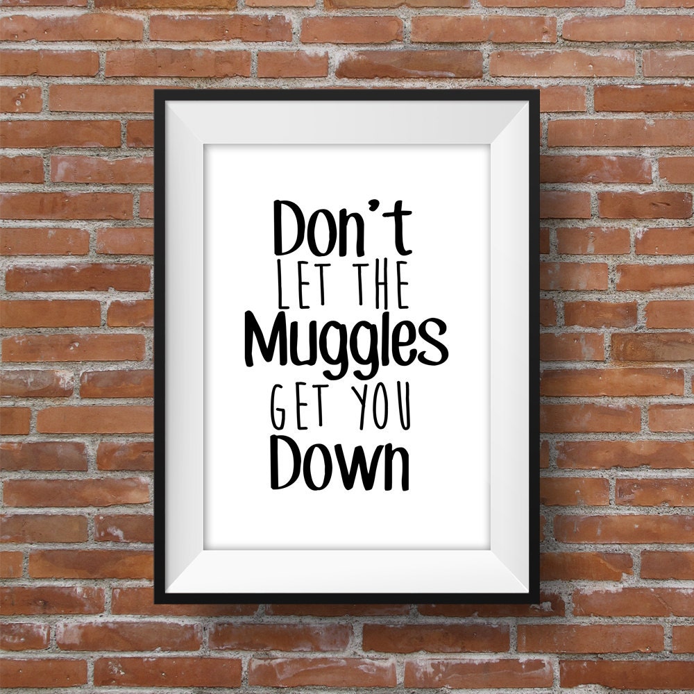 Don't Let The Muggles Get You Down Harry Potter Quote