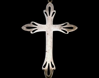 Sterling silver large crucifix/cross pendant