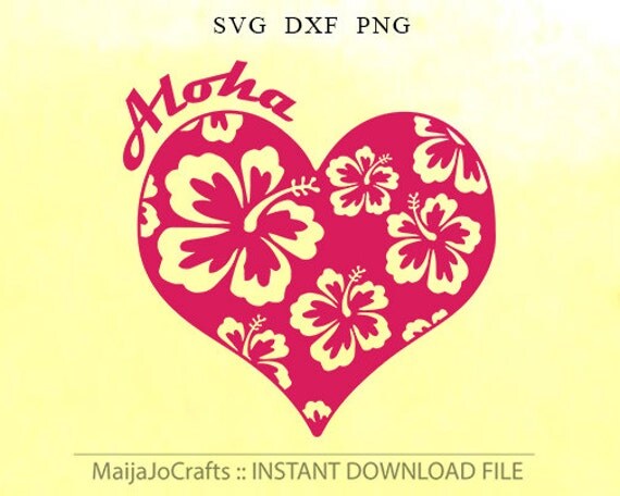 Download Aloha SVG HEART svg PNG DxF cut file instant download