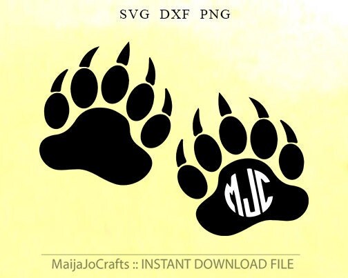 Free Bear Paw Svg - Royalty Free Paw Clip Art, Vector Images