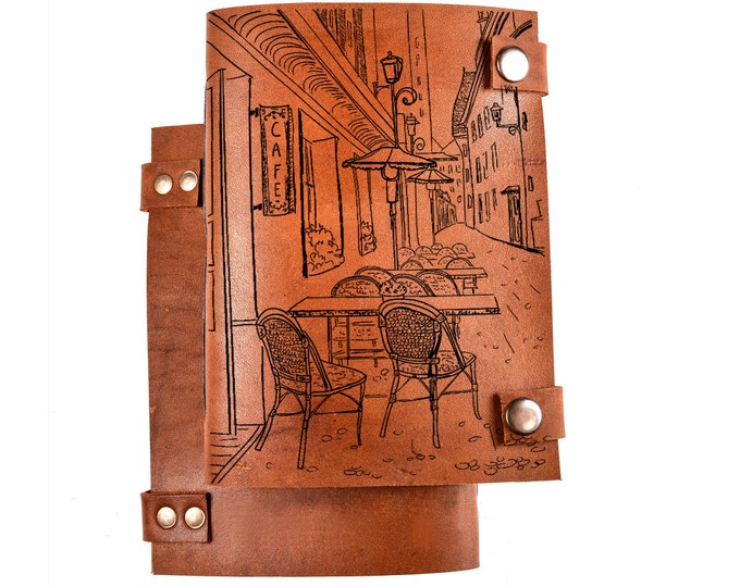 Old city sketchbook - travel journal - old town journal - leather notebook - travel diary - traveller's notes - notebook - gift idea