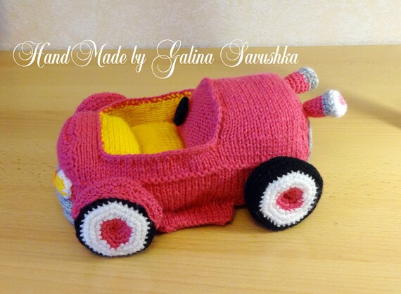 Knitted Car-cabriolet by SavushkaDesigns on Etsy