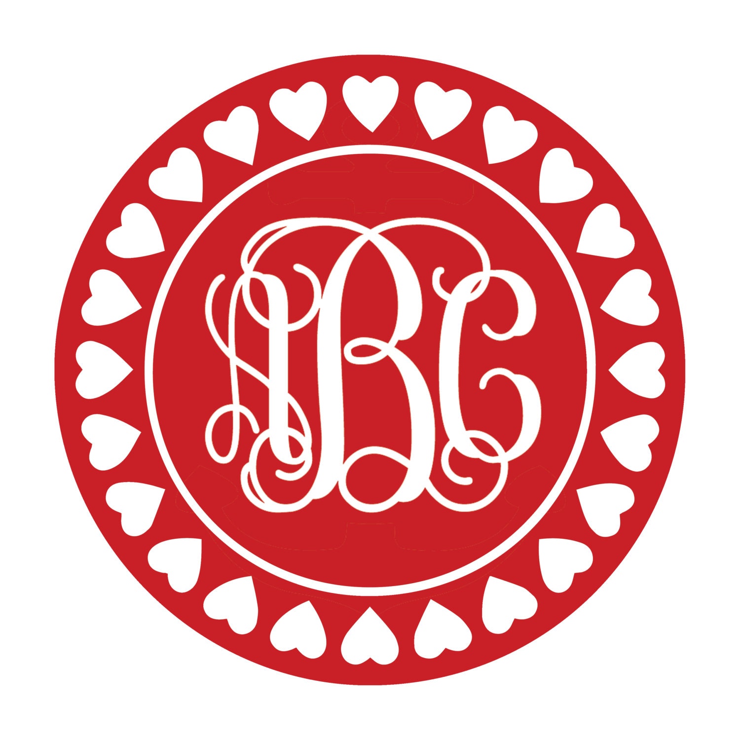 Download Heart Monogram Frame Cutting Files in Svg Eps Dxf Png and