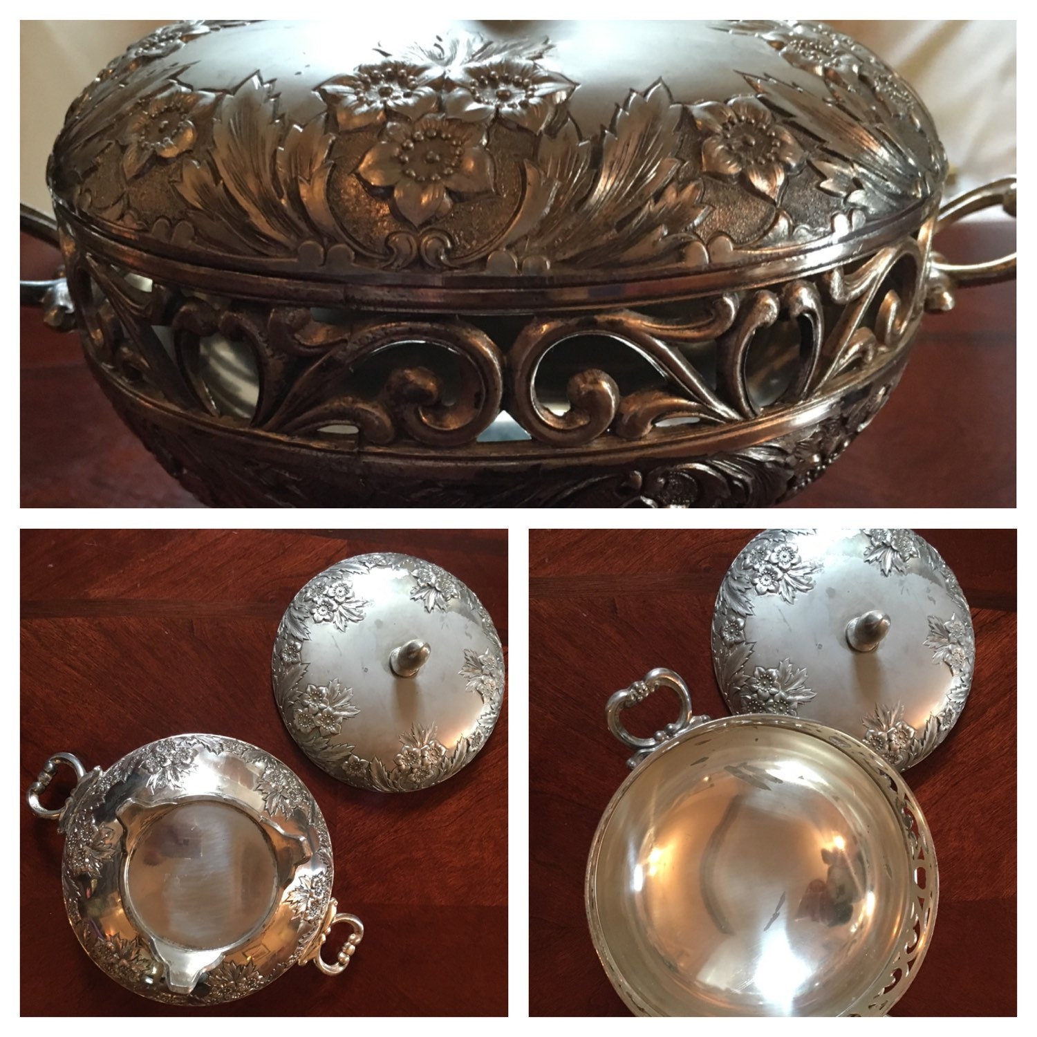 Vintage Potpourri Holder Vintage Coffee Table Decor Silver