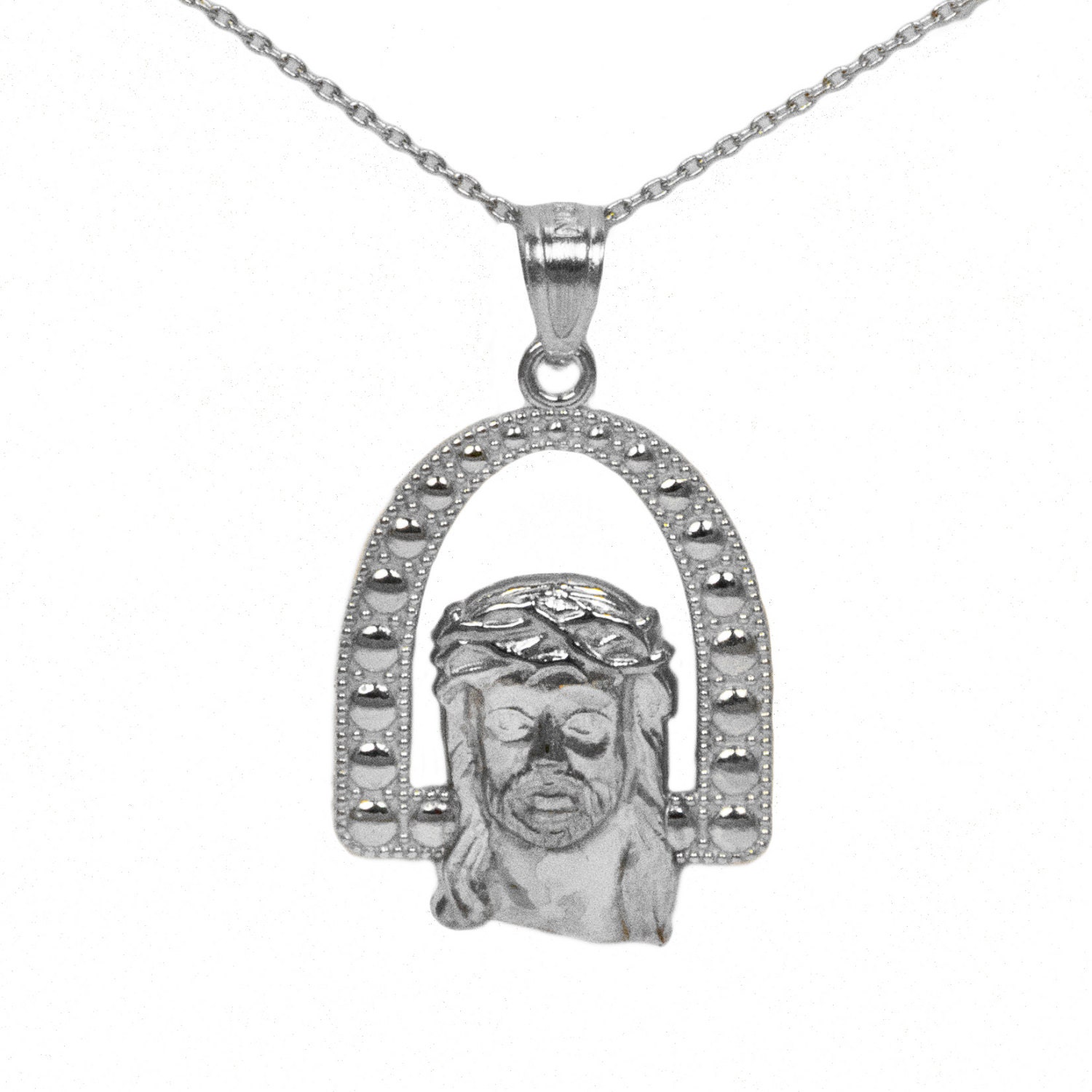 Sterling Silver Jesus Necklace