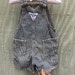 Vintage Striped Osh Kosh B'Gosh Overalls, Train Engineer Overalls, Vintage Vestbak, Vintage Shortalls, Size 12 Months, Vintage Shortalls