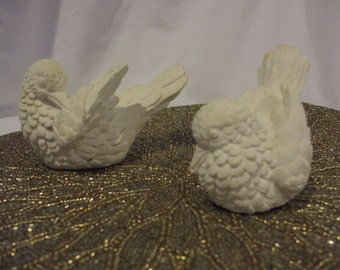 White Alabaster Doves~Made In Italy~Distributed by Home Interiors
