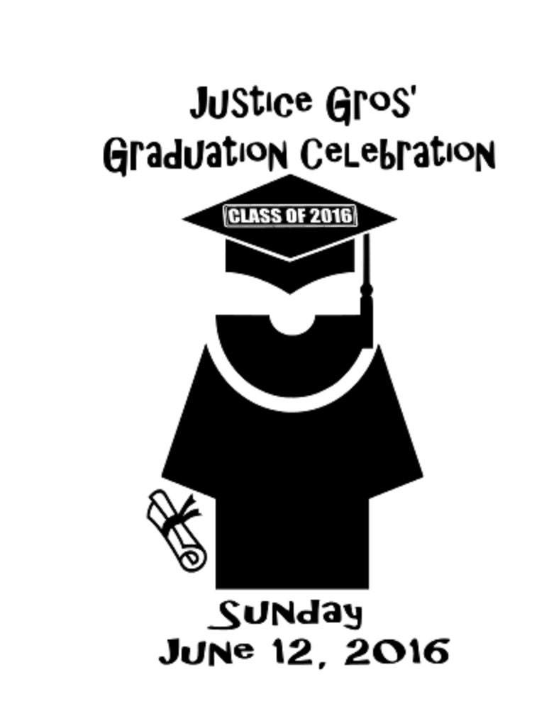 Graduation cap and gown class of 2016 SVG DXF by Walkerdesigns6