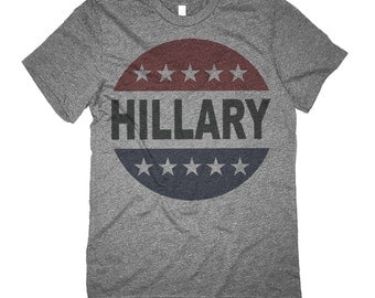 Hillary Clinton Shirt - Retro Vote Hillary Button 2016 T-Shirt