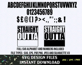 Straight Outta SVG Vinyl Cutting Decal, for Mugs, T Shirts, Cars SVG files for Silhouette Cameo Cut Files, Svg Cutting Files. SVG Decal