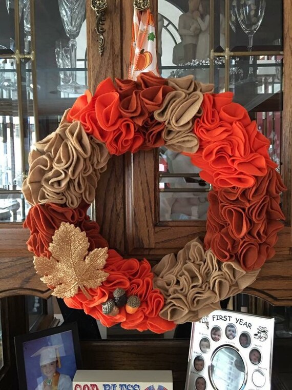 Items similar to Fall Felt Wreath on Etsy