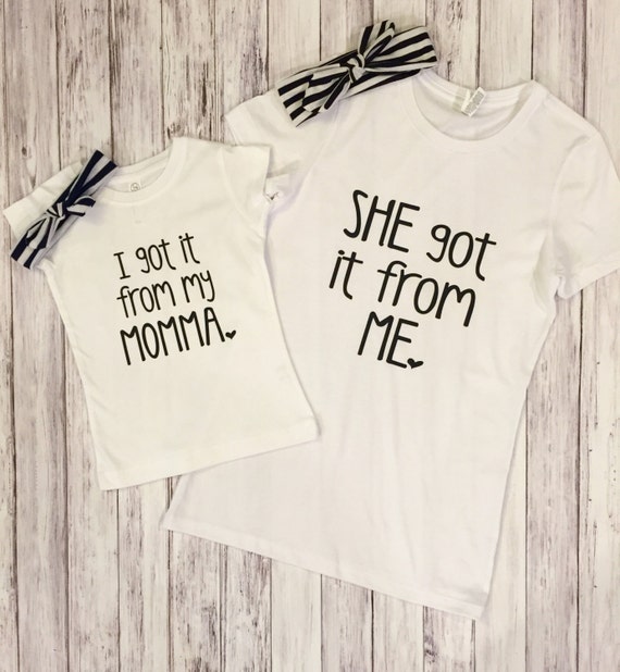 Download Mommy & me shirts mother daughter shirts she got it from her