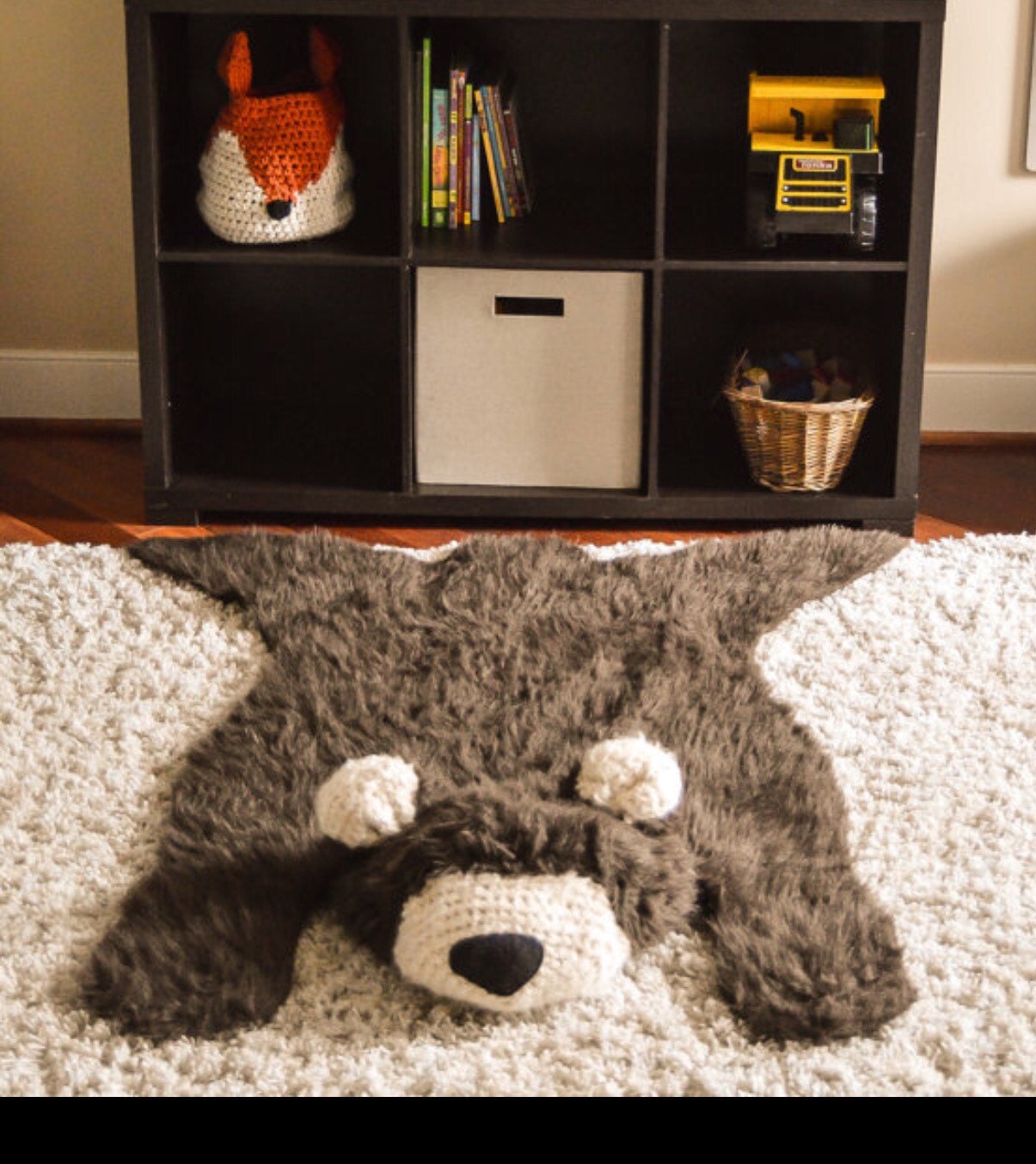 plush bear rug