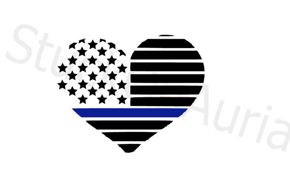 Thin Blue Line Car Decal by StuckOnAuria on Etsy