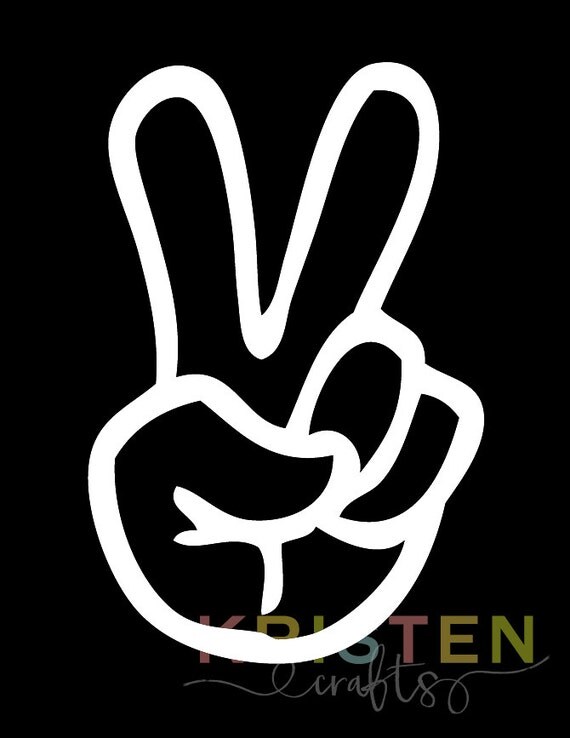 Peace Peace Sign Car Window Decal Sticker by KristenCraftsEtsy