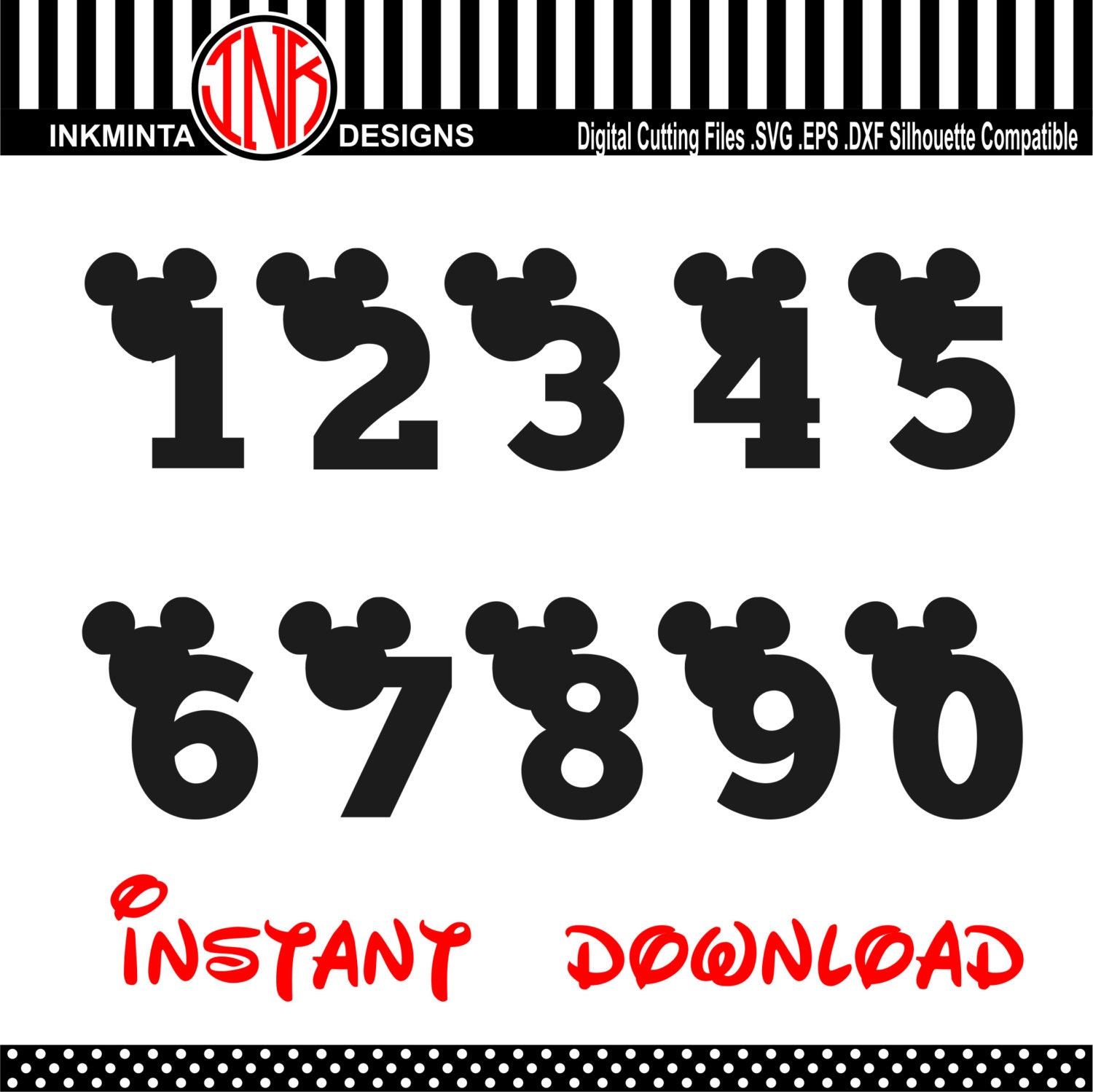 Mickey number svg Font ,Walt Disney Font Alphabet Design ...