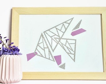 Displays graphic-paper-Design-Poster-Paper cut-gift-A4-Collage-black and white-paper cut-Triangles-object-Decoration decorative