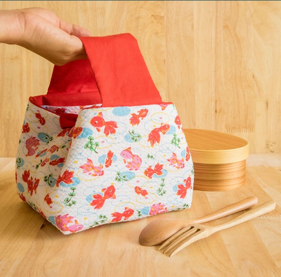 Japanese style lunch bag. Include lunch box. Bento by marukopum