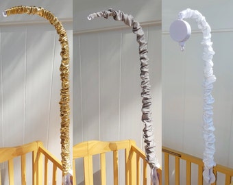 Crib mobile arm COVER,baby mobile arm cover,Gold mobile arm cover,Grey mobile arm cover,White mobile arm cover,White cover,Crib accessories