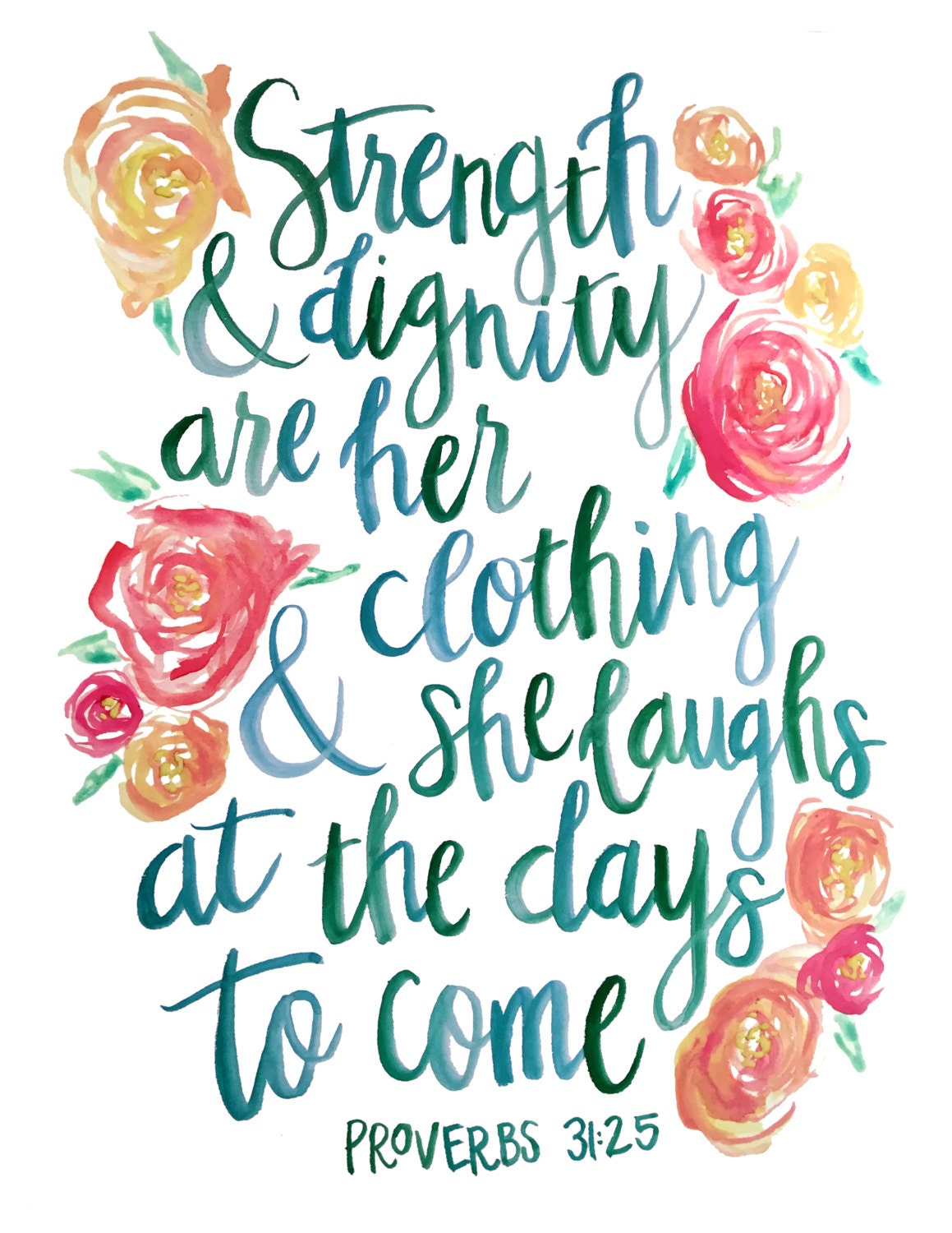 Strength & Dignity Proverbs 31 Woman Art Print