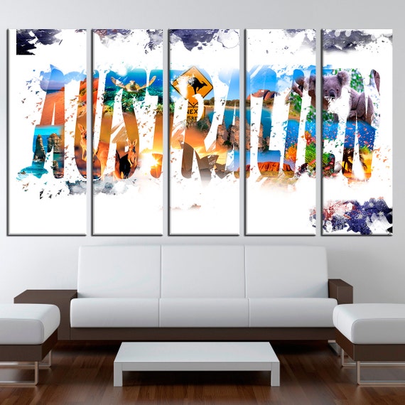Australia nature text Extra Large Wall Art by LargeArtCanvas