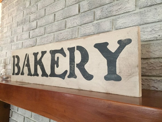 Large Rustic Wood Sign Bakery