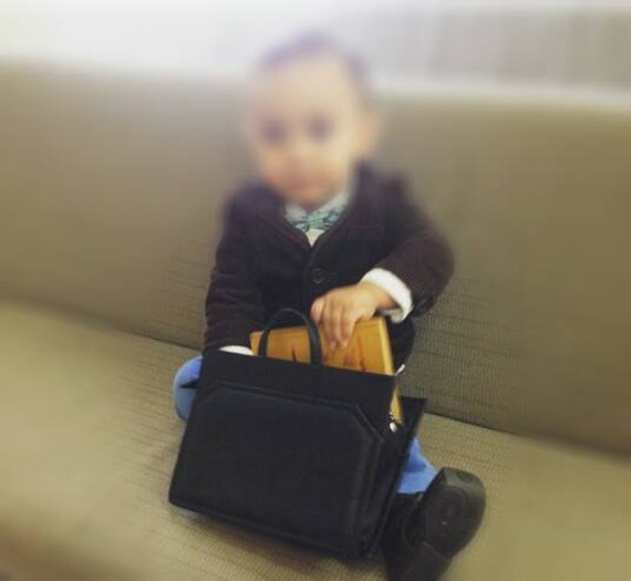 JwLeather briefcase babys size by JwLeatherDesigner on Etsy