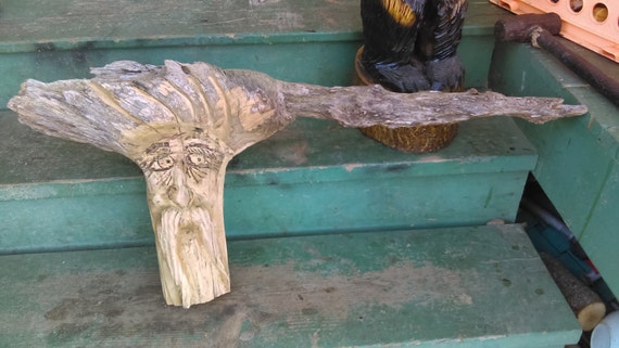 Chain Saw Carved Face By Deadwoodcrafts On Etsy