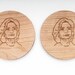 Hillary Clinton Wood Cufflinks Gift For Him, Wedding Gifts, Groomsman Gifts, and Personalized