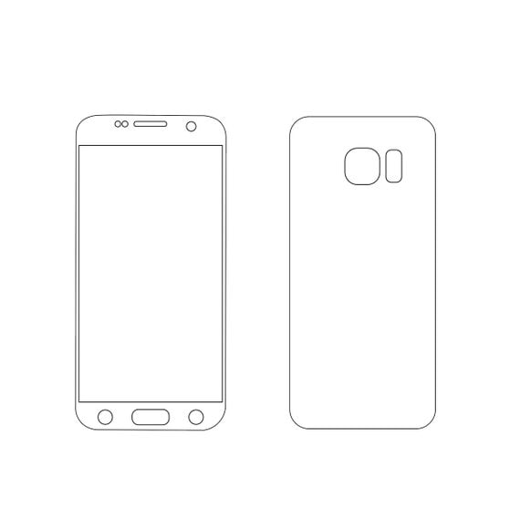 Samsung Galaxy S7 and S7 Edge Front and Back Skin Template (SVG File)