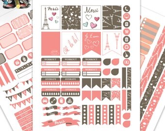 Paris Planner Stickers Printable,Weekly Kit, Stickers for ERIN CONDREN LIFEPLANNER™,Planner Kit, Washi,Eclp stickers,Instant download