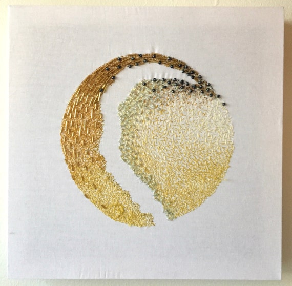 Embroidery in Gold by AGTextiles on Etsy