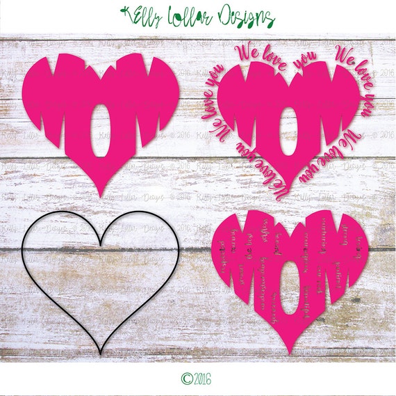 Download Mom Heart SVG Mom Birthday Gift Instant by KellyLollarDesigns