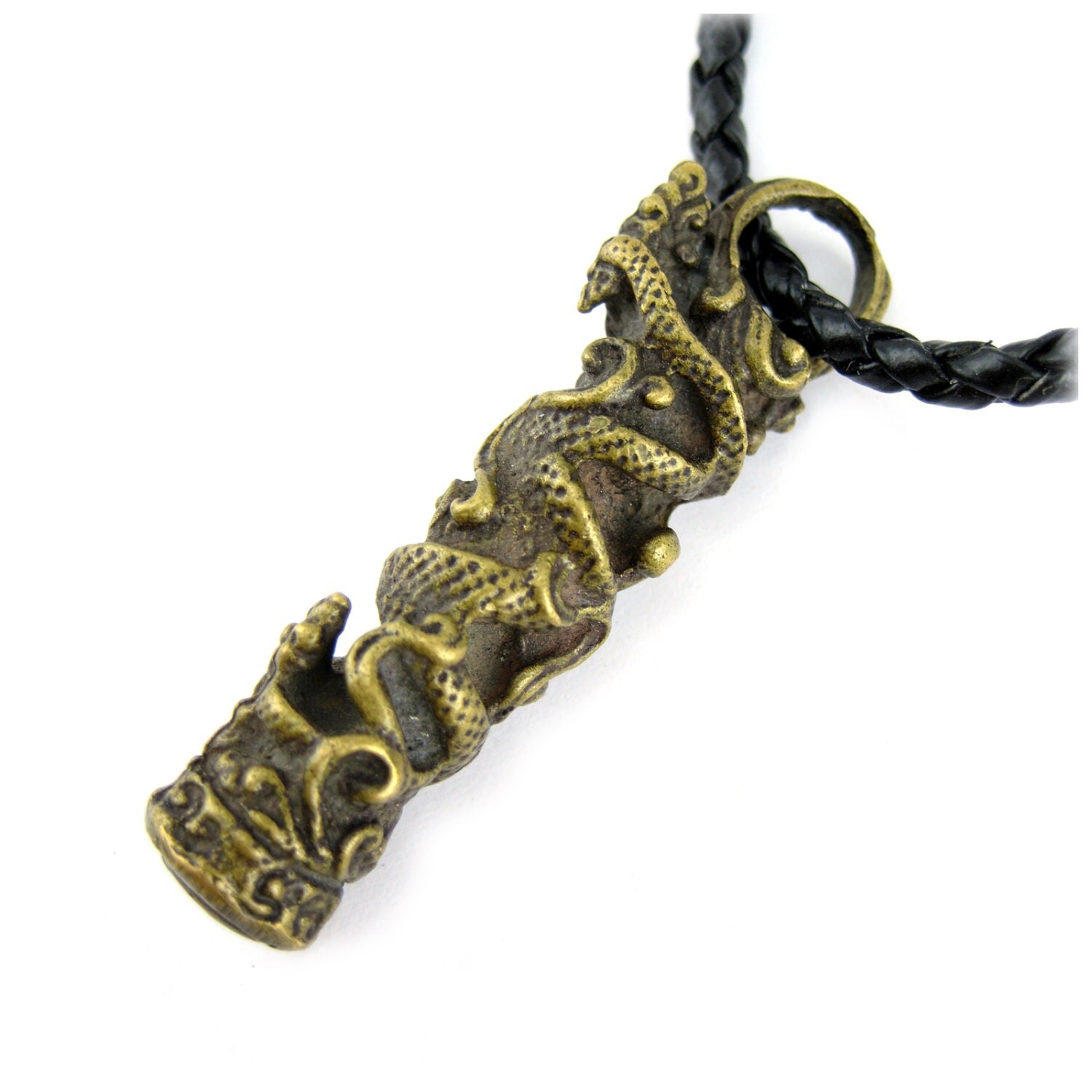 Naga Necklace Brass Naga Snake Amulet Dragon Pendant Buddhist