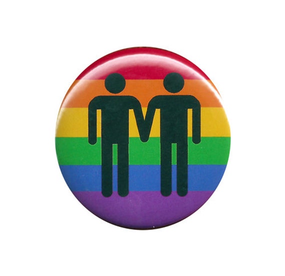 Gay Rainbow Pride Button Badge Pin Support Lgbt Lesbian