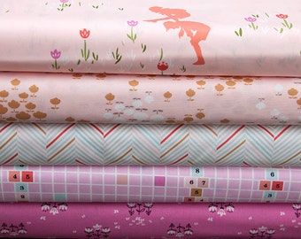 Playground Fabric Bundle, Floral Fabric Bundle, Art Gallery Fabric, Fat Quarter Bundle, Half of a Metre Fabric, One Metre Bundle