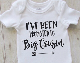 Big cousin shirt - cousin shirt - ive been promoted to big cousin - big cousin baby bodysuit - pregnancy announcement - new cousin - baby