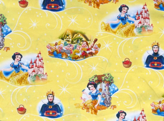 Disney Fabric Disney Snow White Fabric Snow By Cartoonsfabric 