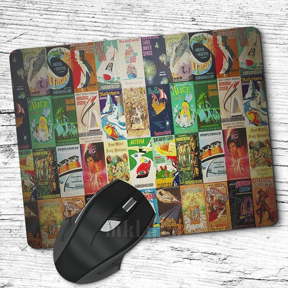 Vintage poster disney Mouse Pad Personalized Mouse Pad by