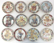 franklin mint heirloom teddy bear plates