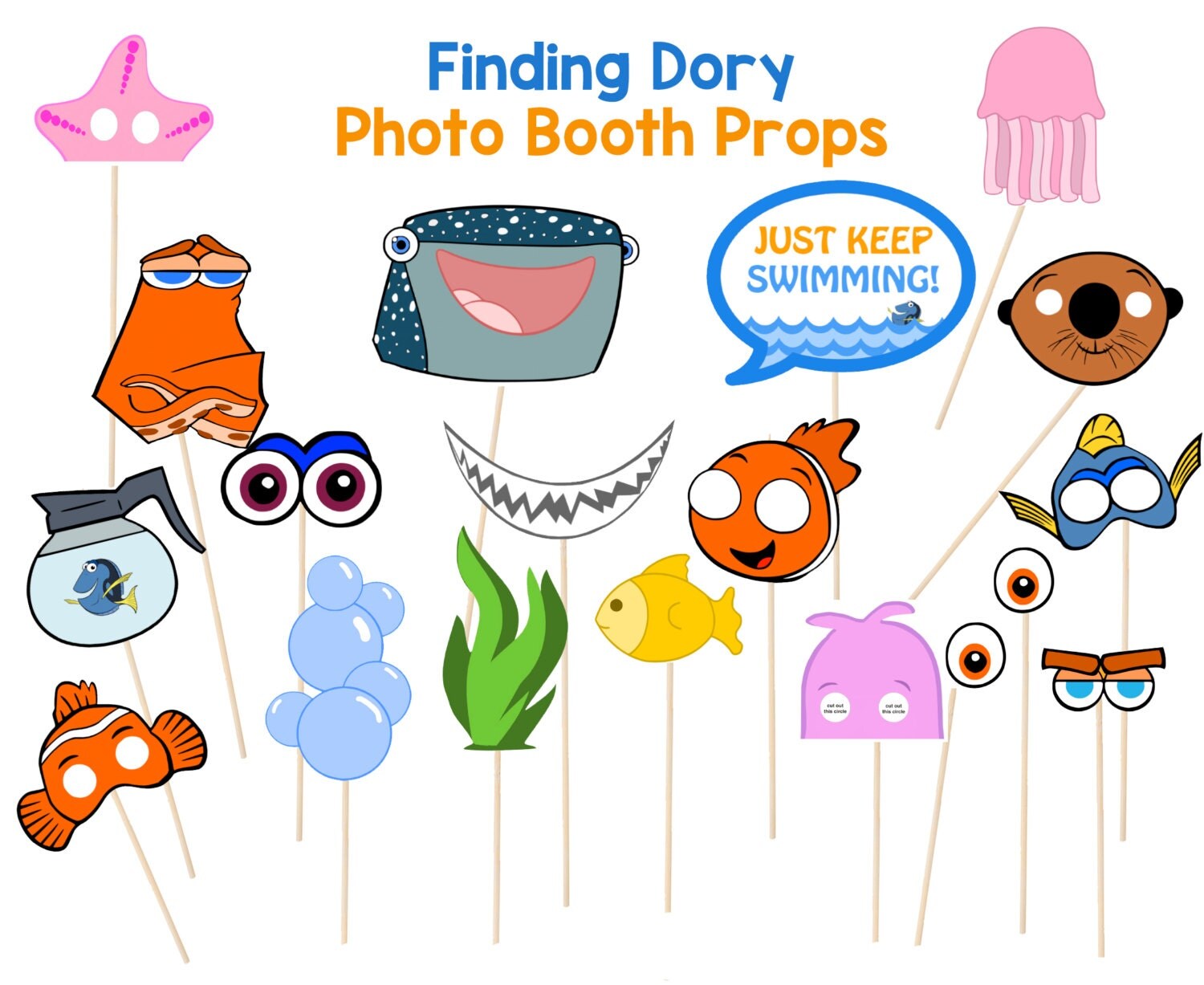 Finding Dory/Finding Nemo Photo Booth Prop by SimplyMadewithSam