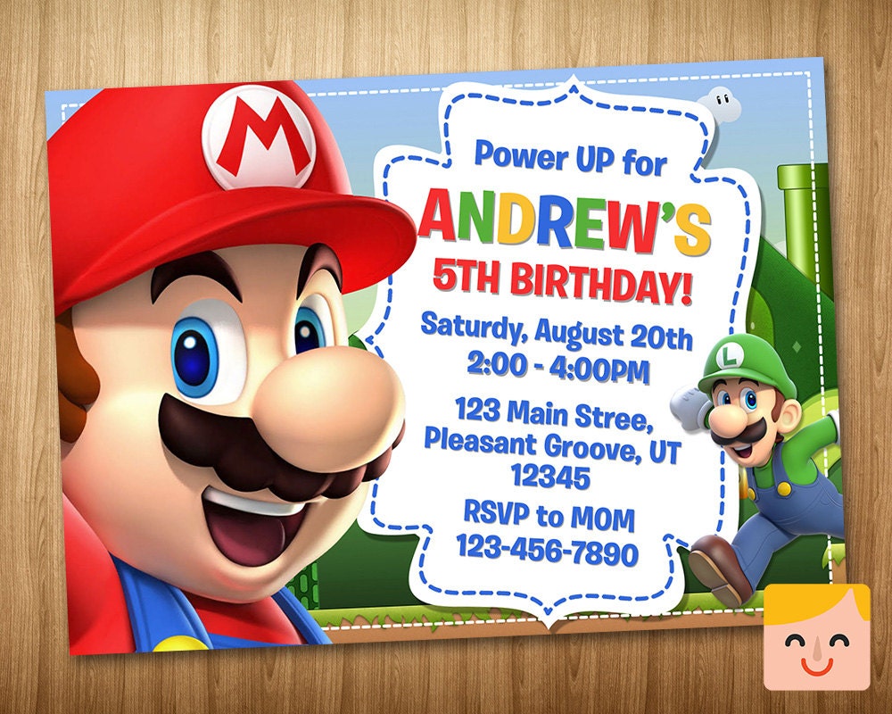 Super Mario Party Invitations 9