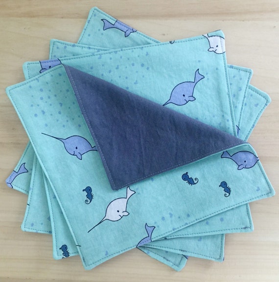 Child Size Cloth Napkins Set of 4 by GooseNGosling on Etsy